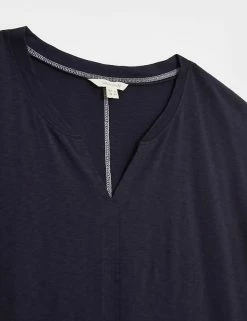 Top 10 🧨 White Stuff Women Pure Cotton Notch Neck T-Shirt 😀 -New In Womens Sales 2022 SD 10 T83 2073 F0 X EC 2