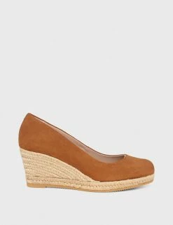 Cheap 😀 HOBBS 🩴 Sandals Suede Wedge Espadrilles 🎉