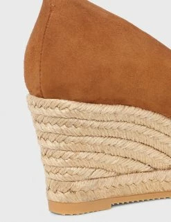 Cheap 😀 HOBBS 🩴 Sandals Suede Wedge Espadrilles 🎉 -New In Womens Sales 2022 SD 10 T83 2196 N4 X EC 4