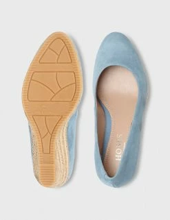 Cheap 🎁 HOBBS 🩴 Sandals Suede Wedge Espadrilles 🌟 -New In Womens Sales 2022 SD 10 T83 2197 E4 X EC 1