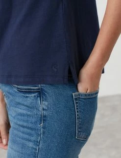 Wholesale ✔️ Joules Women Pure Cotton Embellished Scoop Neck T-Shirt 🎉 -New In Womens Sales 2022 SD 10 T83 2302 F4 X EC 4