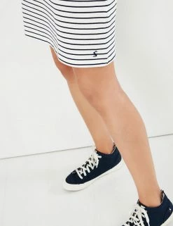 Brand new 👏 Joules 👗 Dresses Pure Cotton Striped Mini T-Shirt 👗 Dress 🔥 -New In Womens Sales 2022 SD 10 T83 2327 K4 X EC 3