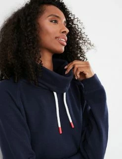 Hot Sale 😍 Joules Sweatshirts Cotton Blend Funnel Neck Sweatshirt ✨ -New In Womens Sales 2022 SD 10 T83 2329 F4 X EC 1