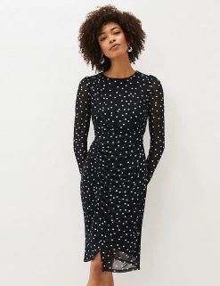 Brand new 🛒 Phase Eight 👗 Dresses Polka Dot Knee Length Bodycon 👗 Dress ✔️ -New In Womens Sales 2022 SD 10 T83 2894 F4 X EC 2