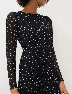 Brand new 🛒 Phase Eight 👗 Dresses Polka Dot Knee Length Bodycon 👗 Dress ✔️ -New In Womens Sales 2022 SD 10 T83 2894 F4 X EC 3
