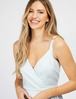 Best Pirce 😍 Little Mistress X Vogue Williams 👗 Dresses Satin V-Neck Pleated Midaxi Wrap 👗 Dress 🥰 -New In Womens Sales 2022 SD 10 T83 2912 E0 X EC 4