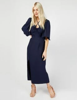 Outlet ⭐ Little Mistress X Vogue Williams 👗 Dresses Square Neck Angel Sleeve Midaxi Tea 👗 Dress ✔️ -New In Womens Sales 2022 SD 10 T83 2928 F0 X EC 1