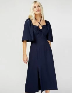 Outlet ⭐ Little Mistress X Vogue Williams 👗 Dresses Square Neck Angel Sleeve Midaxi Tea 👗 Dress ✔️ -New In Womens Sales 2022 SD 10 T83 2928 F0 X EC 2