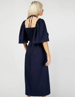Outlet ⭐ Little Mistress X Vogue Williams 👗 Dresses Square Neck Angel Sleeve Midaxi Tea 👗 Dress ✔️ -New In Womens Sales 2022 SD 10 T83 2928 F0 X EC 3