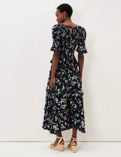 Hot Sale 🤩 Phase Eight 👗 Skirts Floral Maxi Tiered 👗 Skirt 🥰 -New In Womens Sales 2022 SD 10 T83 3058 Y4 X EC 2