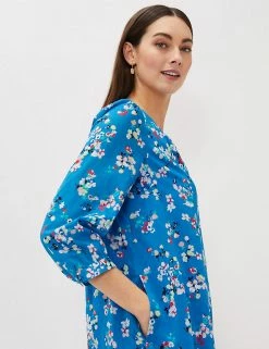 Discount ❤️ Phase Eight 👗 Dresses Pure Cotton Floral Midi Tiered 👕 Shirt 👗 Dress ❤️ -New In Womens Sales 2022 SD 10 T83 3084 E4 X EC 4