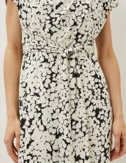 Best reviews of 🧨 Phase Eight 👗 Dresses Ditsy Print Round Neck Midi Waisted 👗 Dress ✨ -New In Womens Sales 2022 SD 10 T83 3085 T4 X EC 4