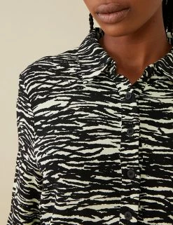 Hot Sale 👍 Finery London 👗 Dresses Zebra Print Midi 👚 Shirt 👗 Dress 🤩 -New In Womens Sales 2022 SD 10 T83 3847 R4 X EC 2
