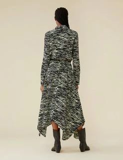 Hot Sale 👍 Finery London 👗 Dresses Zebra Print Midi 👚 Shirt 👗 Dress 🤩 -New In Womens Sales 2022 SD 10 T83 3847 R4 X EC 3