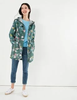 Budget ✨ Joules 🧥 Coats & Jackets Waterproof Floral Hooded Packaway Raincoat 👏 -New In Womens Sales 2022 SD 10 T83 4123 J4 X EC 7