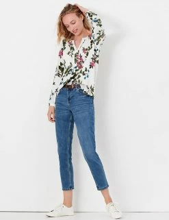 Discount 🥰 Joules Women Floral V-Neck Pintuck Long Sleeve 👕 Shirt 🛒 -New In Womens Sales 2022 SD 10 T83 4188 Z4 X EC 2