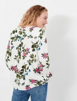 Discount 🥰 Joules Women Floral V-Neck Pintuck Long Sleeve 👕 Shirt 🛒 -New In Womens Sales 2022 SD 10 T83 4188 Z4 X EC 3
