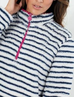 Best deal 👏 Joules Jumpers Striped Half Zip Jumper 😍 -New In Womens Sales 2022 SD 10 T83 4300 K4 X EC 2