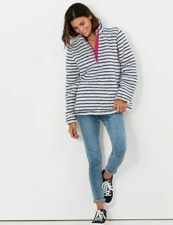 Best deal 👏 Joules Jumpers Striped Half Zip Jumper 😍 -New In Womens Sales 2022 SD 10 T83 4300 K4 X EC 4