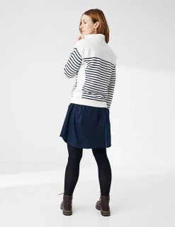 Outlet 🎁 FatFace Sweatshirts Cotton Rich Striped Half Zip Sweatshirt 🛒 -New In Womens Sales 2022 SD 10 T83 4334 Z4 X EC 2