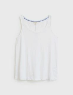 Discount ✔️ White Stuff Vests Pure Cotton Scoop Neck Sleeveless Vest Top 🎁 -New In Womens Sales 2022 SD 10 T83 4486 Z0 X EC 90