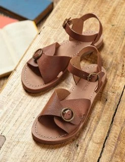 Hot Sale 🤩 FatFace Leather Buckle Ankle Strap Flat 🩴 Sandals ⭐ -New In Womens Sales 2022 SD 10 T83 4596 N0 X EC 2