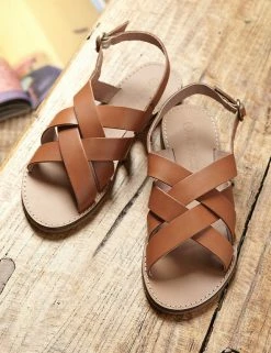 Flash Sale 🎁 FatFace Leather Buckle Ankle Strap Flat 🩴 Sandals 🔥 -New In Womens Sales 2022 SD 10 T83 4597 VS X EC 2