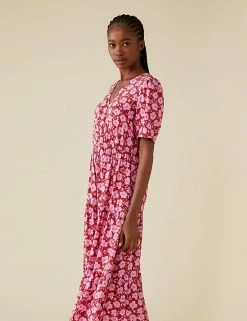 Wholesale 🎁 Finery London 👗 Dresses Floral V-Neck Midi Wrap 👗 Dress 😀 -New In Womens Sales 2022 SD 10 T83 4615 A4 X EC 1