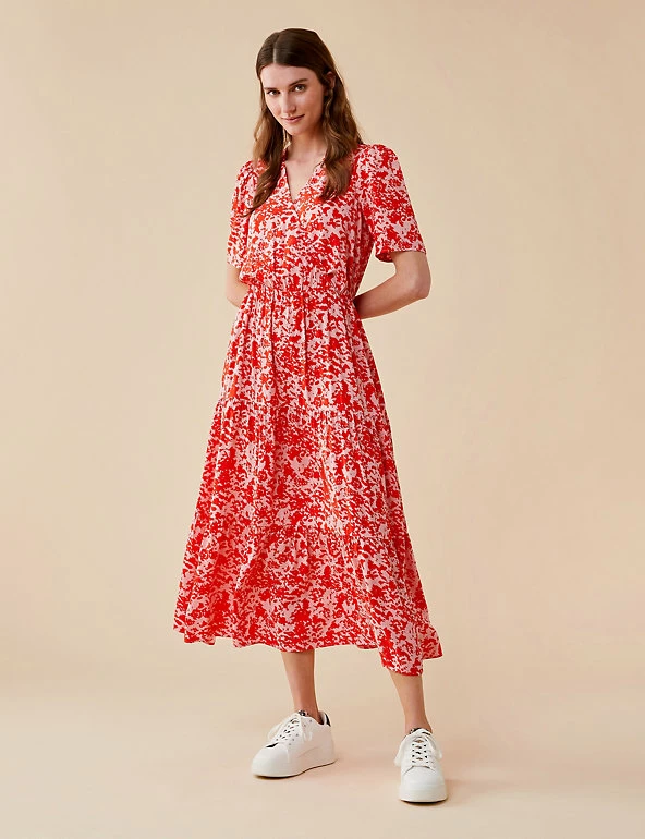 Coupon 🥰 Finery London 👗 Dresses Printed V-Neck Short Sleeve Midi Wrap 👗 Dress 👍 1 Coupon 🥰 Finery London 👗 Dresses Printed V-Neck Short Sleeve Midi Wrap 👗 Dress 👍