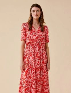 Coupon 🥰 Finery London 👗 Dresses Printed V-Neck Short Sleeve Midi Wrap 👗 Dress 👍 7 Coupon 🥰 Finery London 👗 Dresses Printed V-Neck Short Sleeve Midi Wrap 👗 Dress 👍 -New In Womens Sales 2022 SD 10 T83 4616 B4 X EC 1