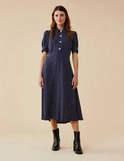 Outlet 💯 Finery London 👗 Dresses Polka Dot Midi 👚 Shirt 👗 Dress ✔️