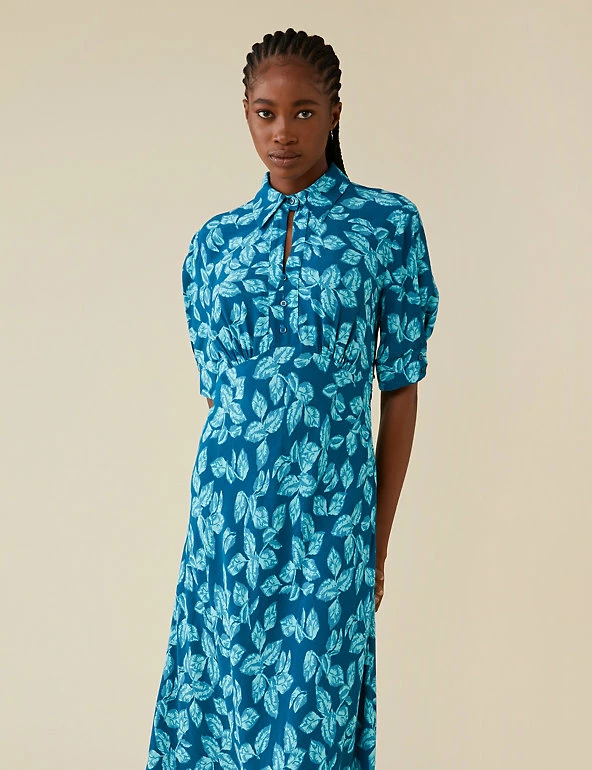 Brand new 🤩 Finery London 👗 Dresses Leaf Print Midi 👚 Shirt 👗 Dress 😉 3 Brand new 🤩 Finery London 👗 Dresses Leaf Print Midi 👚 Shirt 👗 Dress 😉 - Image 3
