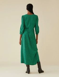 Outlet 🌟 Finery London 👗 Dresses Geometric V-Neck Tea 👗 Dress 🔔 -New In Womens Sales 2022 SD 10 T83 4648 J4 X EC 3