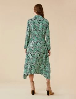 Outlet 🤩 Finery London 👗 Dresses Printed Midi 👚 Shirt 👗 Dress 🔔 -New In Womens Sales 2022 SD 10 T83 4652 J4 X EC 3