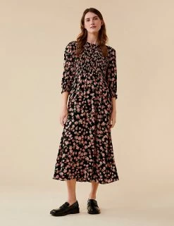Flash Sale 👏 Finery London 👗 Dresses Floral Midi Smock 👗 Dress 😉