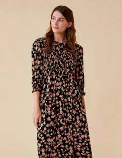 Flash Sale 👏 Finery London 👗 Dresses Floral Midi Smock 👗 Dress 😉 -New In Womens Sales 2022 SD 10 T83 4653 Y4 X EC 1