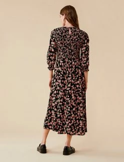 Flash Sale 👏 Finery London 👗 Dresses Floral Midi Smock 👗 Dress 😉 -New In Womens Sales 2022 SD 10 T83 4653 Y4 X EC 3
