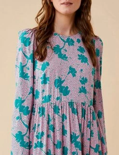 Discount 😍 Finery London 👗 Dresses Leaf Print Midi Tiered 👗 Dress ✔️ -New In Womens Sales 2022 SD 10 T83 4658 A4 X EC 3