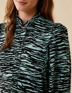 Best Sale 🥰 Finery London 👗 Dresses Animal Print 3/4 Sleeve Midi Waisted 👗 Dress 🤩 -New In Womens Sales 2022 SD 10 T83 4683 J4 X EC 2