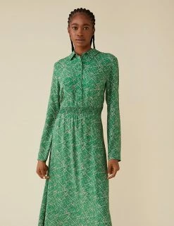 Flash Sale 🥰 Finery London 👗 Dresses Printed Long Sleeve Midaxi 👚 Shirt 👗 Dress 🥰 -New In Womens Sales 2022 SD 10 T83 4691 J4 X EC 1