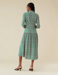 Best deal ✨ Finery London 👗 Dresses Floral Midi 👕 Shirt 👗 Dress 👍 -New In Womens Sales 2022 SD 10 T83 4698 J4 X EC 3