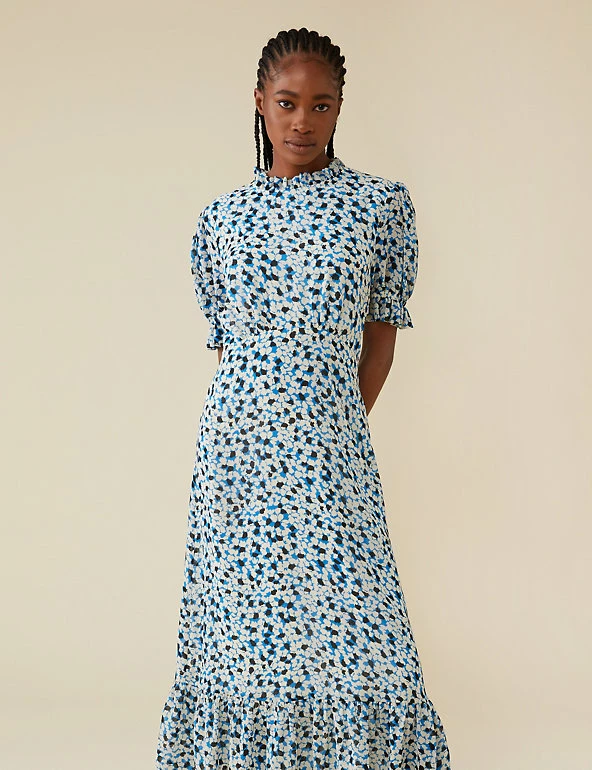 Best Pirce 🔔 Finery London 👗 Dresses Printed High Neck Midaxi Smock 👗 Dress 🤩 3 Best Pirce 🔔 Finery London 👗 Dresses Printed High Neck Midaxi Smock 👗 Dress 🤩 - Image 3