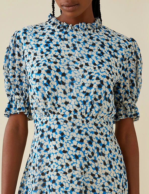 Best Pirce 🔔 Finery London 👗 Dresses Printed High Neck Midaxi Smock 👗 Dress 🤩 4 Best Pirce 🔔 Finery London 👗 Dresses Printed High Neck Midaxi Smock 👗 Dress 🤩 - Image 4