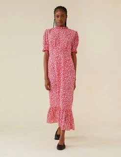 Outlet 🔥 Finery London 👗 Dresses Printed High Neck Midaxi Smock 👗 Dress ✨