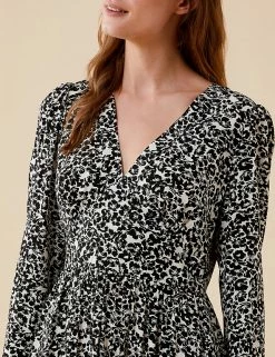 Discount 🛒 Finery London 👗 Dresses Floral V-Neck Midi Waisted 👗 Dress 🔥 -New In Womens Sales 2022 SD 10 T83 4753 Y4 X EC 2