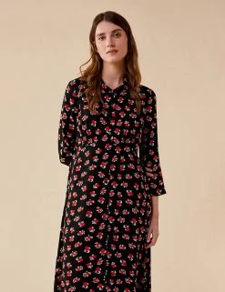 New ⌛ Finery London 👗 Dresses Printed Midi 👕 Shirt 👗 Dress 🌟 -New In Womens Sales 2022 SD 10 T83 4756 B4 X EC 1
