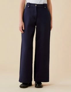 Outlet 🛒 Finery London Trousers Cotton Rich Wide Leg Culottes 🧨 -New In Womens Sales 2022 SD 10 T83 4760 F0 X EC 1