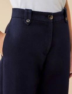 Outlet 🛒 Finery London Trousers Cotton Rich Wide Leg Culottes 🧨 -New In Womens Sales 2022 SD 10 T83 4760 F0 X EC 3