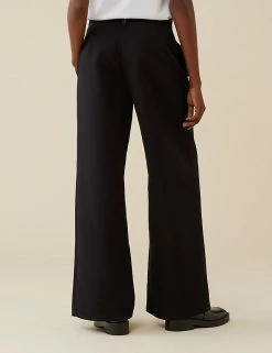 Outlet 🛒 Finery London Trousers Cotton Rich Wide Leg Culottes 🧨 -New In Womens Sales 2022 SD 10 T83 4760 Y0 X EC 3