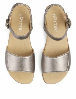 New ⭐ Hotter Safari Leather Ankle Strap Wedge 🩴 Sandals 🥰 -New In Womens Sales 2022 SD 10 T83 4780 C9 X EC 90